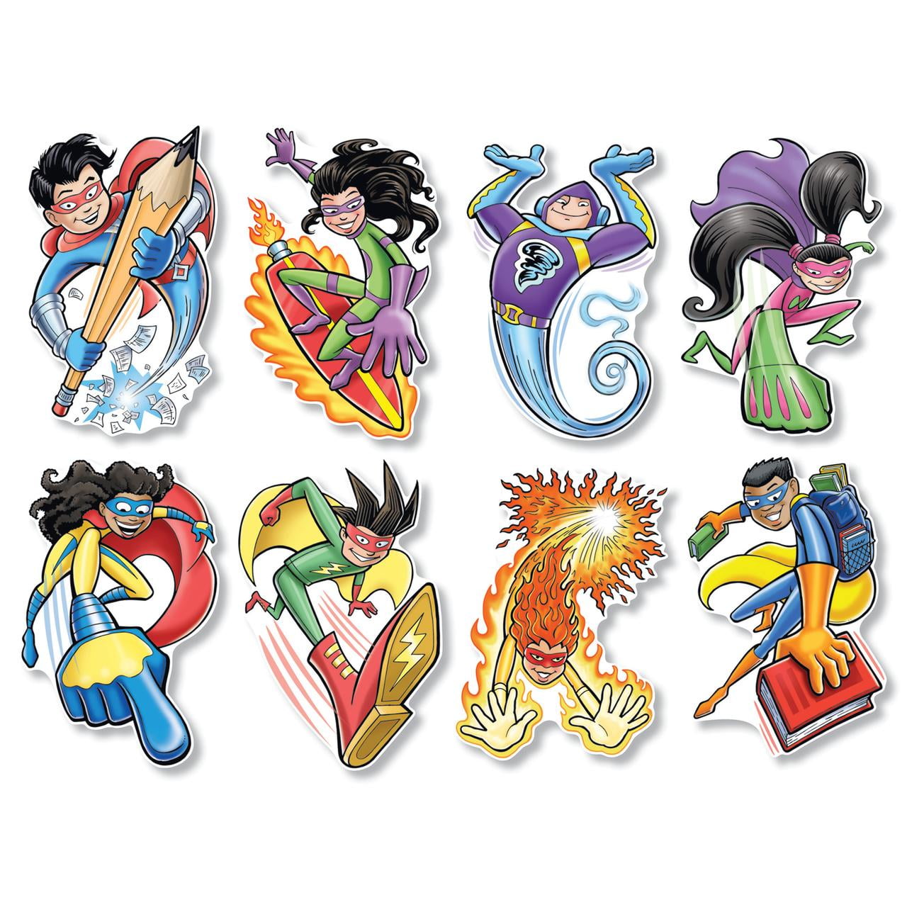 Colorful Superhero Classroom Bulletin Board Poster Set