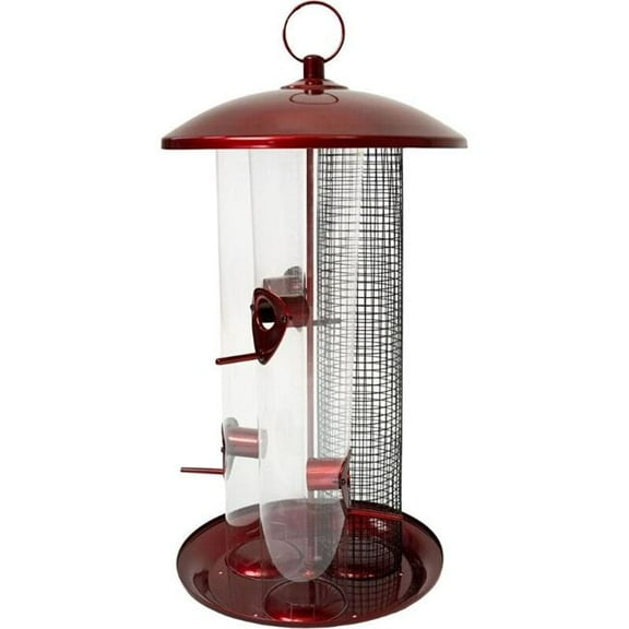North States 1855 Triple Tube Feeder - Crimson - 8 lbs
