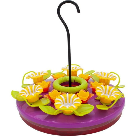 North States 1917 16 oz Orchid Hanging Tray Hummingbird Feeder - Purple - Case of 4