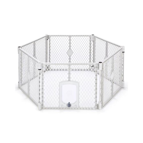 North States  26 in. x 12 ft. Petyard Passage Gray Plastic Safety Gate