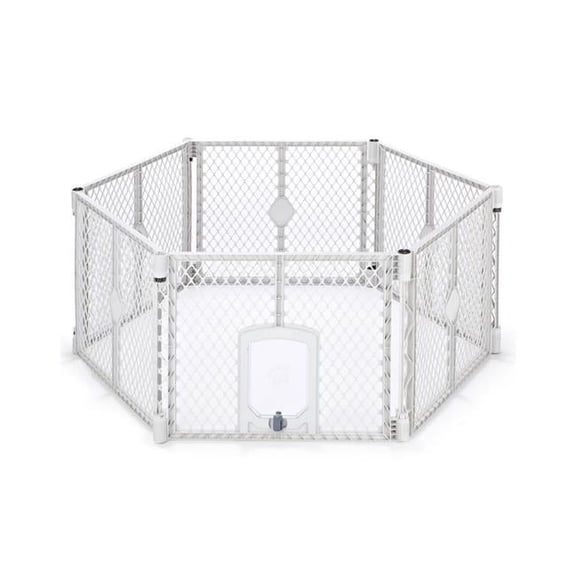 North States  26 in. x 12 ft. Petyard Passage Gray Plastic Safety Gate