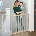 thumbnail interactive-video image 1 of North States 30 in. H x 28-42 in. W Wood Child Safety Gate, 1 of 10