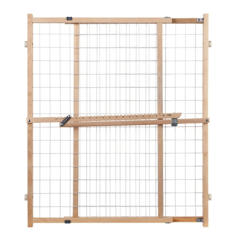 North States Gray 32 in. H X 29-1/2-50 in. W Wood Wire Mesh Gate North States Gray 32 in. H X 29-1/2-50 in. W Wood Wire Mesh Gate