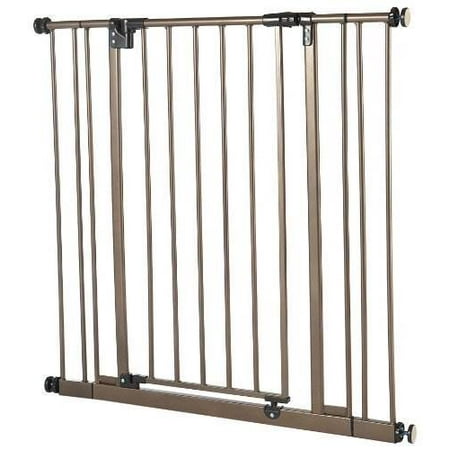 Toddleroo by North States 28"-38.5"-29" Deluxe Baby Safety Gate, Bronze Finish