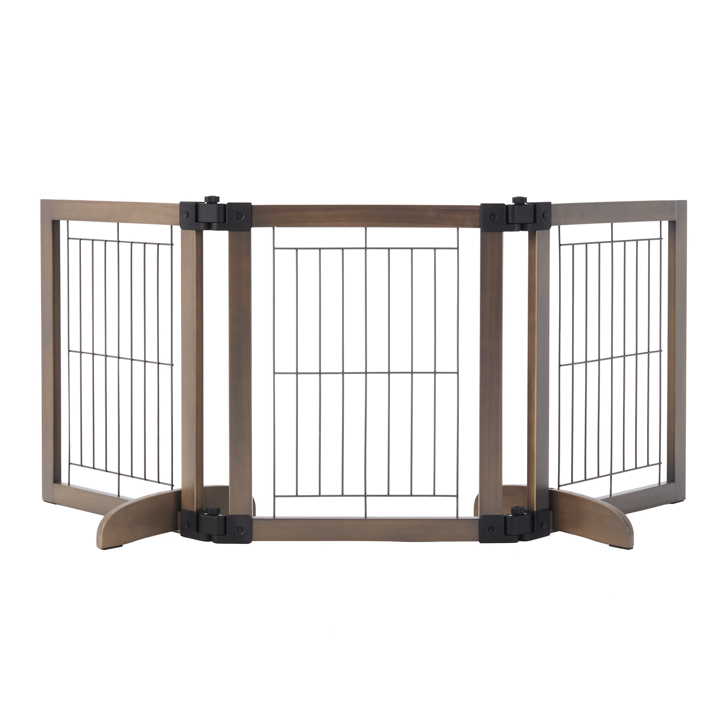 North States MyPet Wide Freestanding Versa-Lock Pet Gate, Expands to 60" Wide