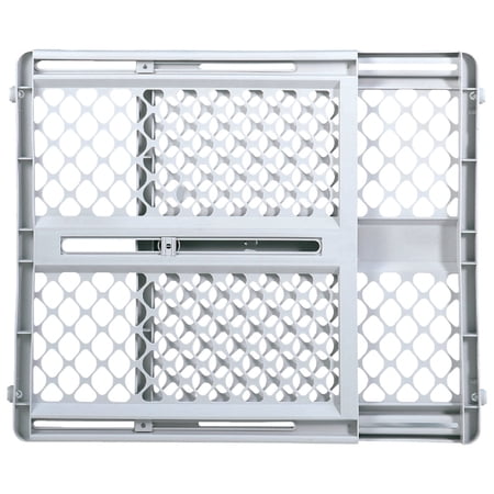 North States Universal Pet Gate Plastic - Expandable, Extra Wide - 26-42 In., Gray