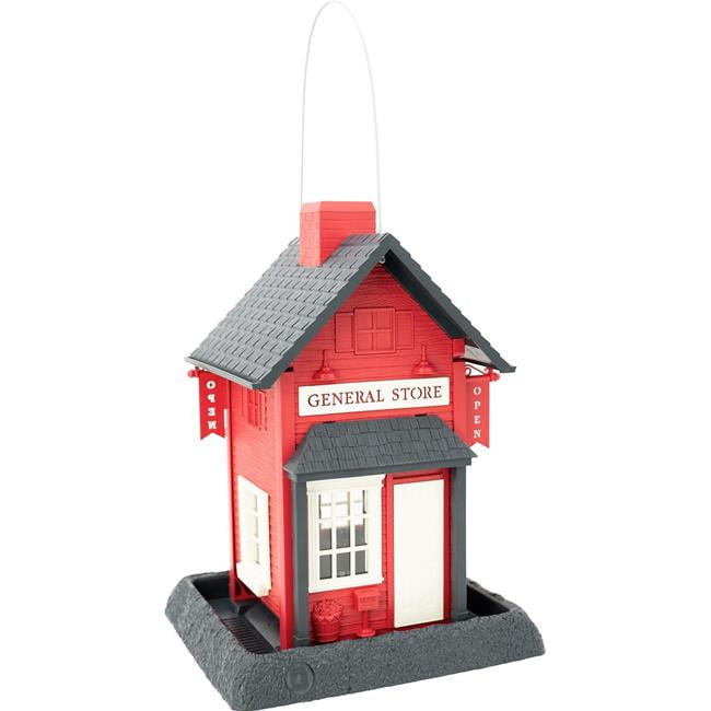 North States 9263 Village Collection General Store Bird Feeder - Red, Grey & White - 6.5 lbs