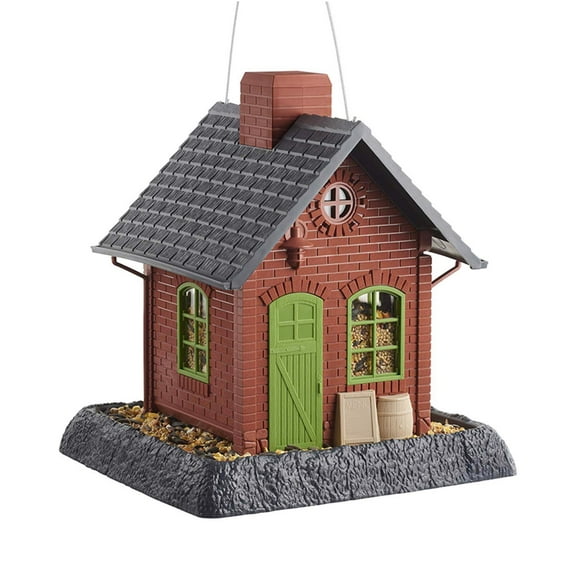 North States Village Collection Old Town Pub Birdfeeder - Holds 5lb Seed, Red