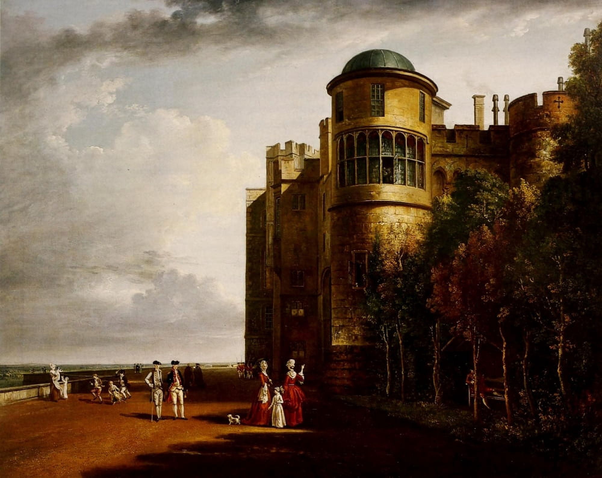 North Terrace at Windsor Castle c1765-80 Canvas Art - Paul Sandby (18 x 24)