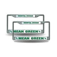 thumbnail image 1 of North Texas Mean Green Chrome Metal License Plate Frame - Set of 2 Frames, 1 of 6