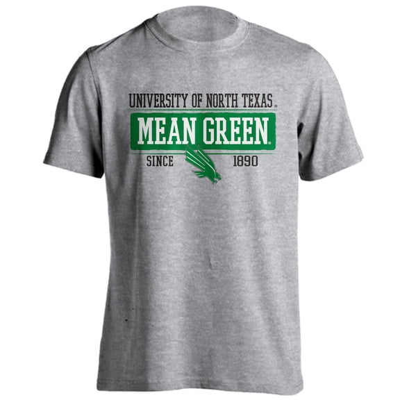North Texas UNT Classic Bar Mascot Since 1890 Athletic Heather Short Sleeve T-Shirt