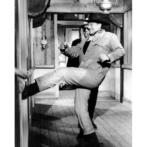 North To Alaska John Wayne kicks door down 8x10 inch photo
