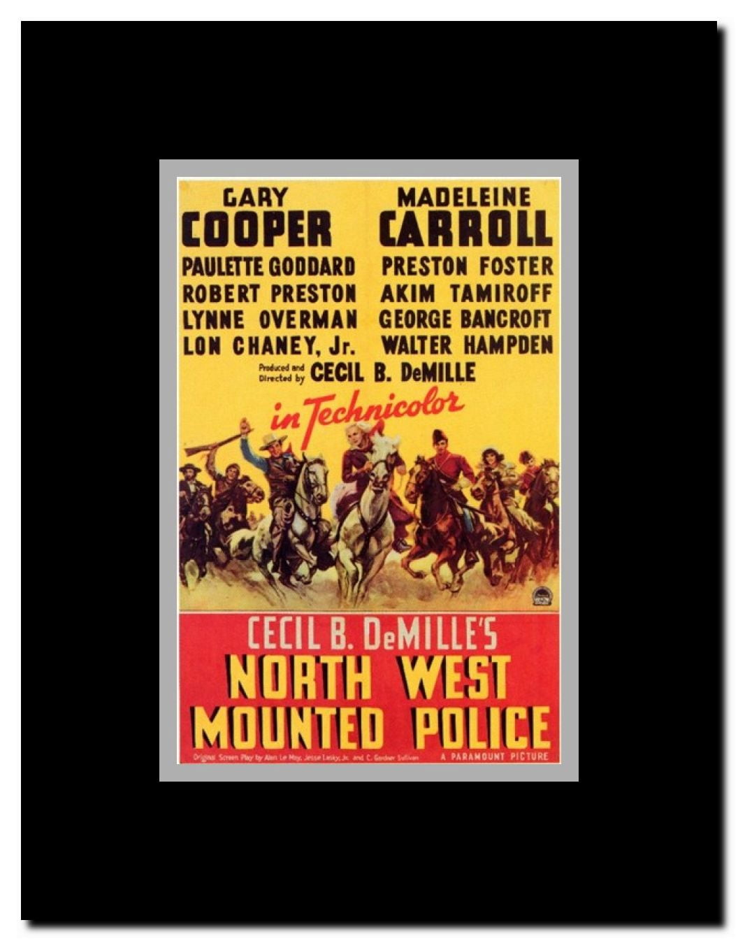 North West Mounted Police Framed Movie Poster