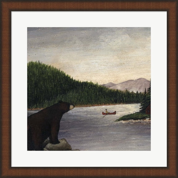 North Woods Bear II by David Carter Brown, Framed Wall Art, 19.75W x 19.75H
