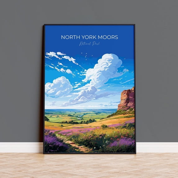 North York Moors Travel Yorkshire England Poster, Travel Inspired ...