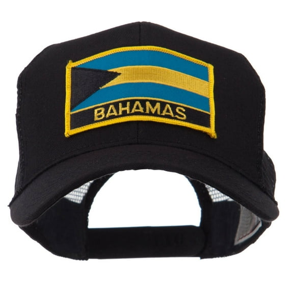 North and South America Flag Letter Patched Mesh Cap - Bahamas OSFM