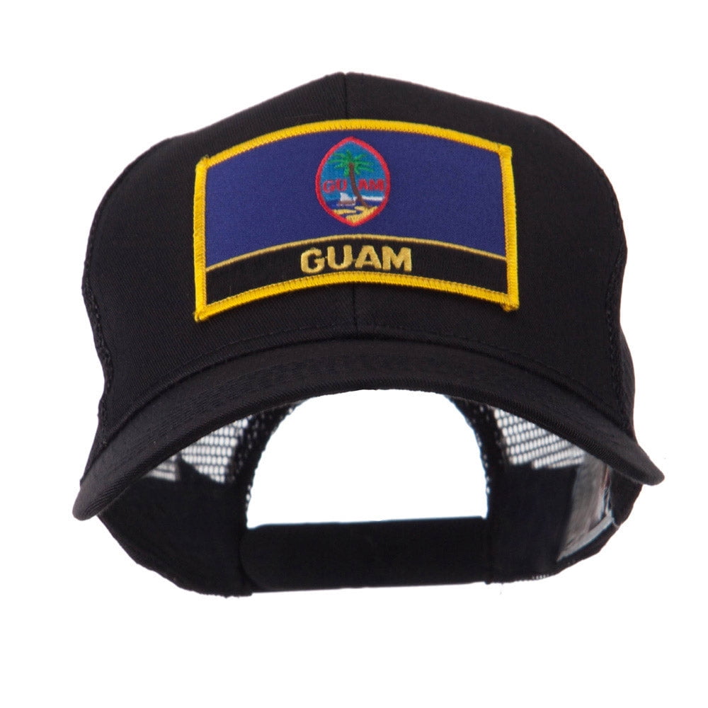 North and South America Flag Letter Patched Mesh Cap Guam OSFM