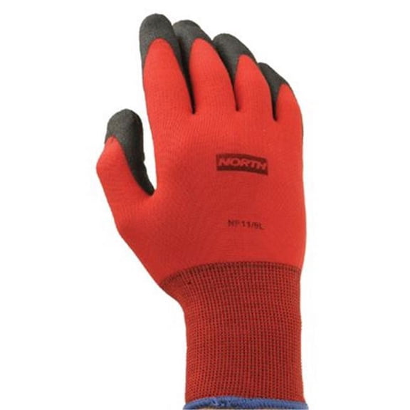 North by Honeywell 068-NF11-7S Northflex Red Nylon-Foam Pvc Glove 7S 15 Gauge