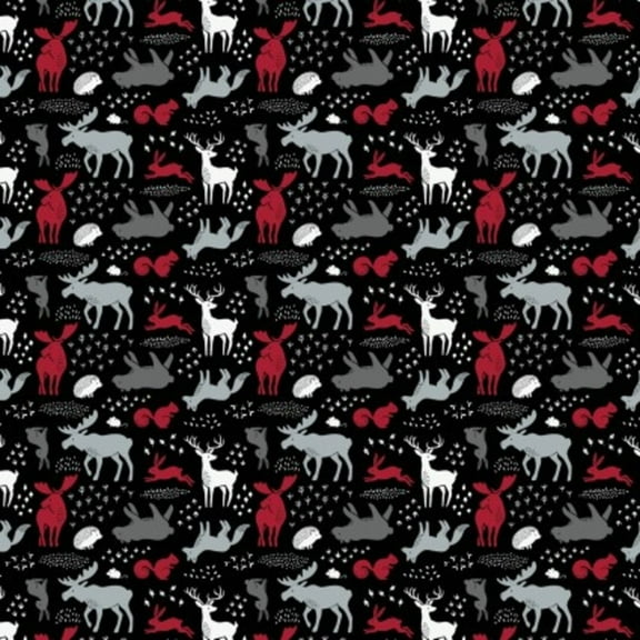 North of Ordinary Forest Animals Cotton Fabric (1 yard)