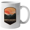 thumbnail image 1 of NorthCascades National Park Gift Idea For Adventurous Friends, Family, and Coworkers White Ceramic 11oz Coffee Mug, 1 of 5
