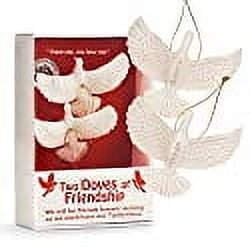 NorthPoleXpress Turtle Doves Friendship christmas Ornaments Set of Two Doves Engraved with Friends Forever Two Turtle Dove Ornament from Home Alone 2 Lost in York