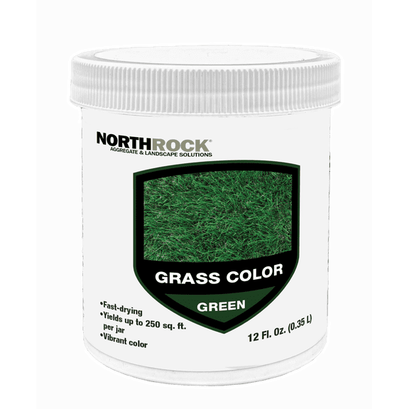 NorthRock Grass Color - Green Grass Spray, Paint Lawns, Ideal for Dormant, Patchy or Faded Grass, Cover Imperfections, Up to 1,000 sq. ft. (12 fl. oz.)