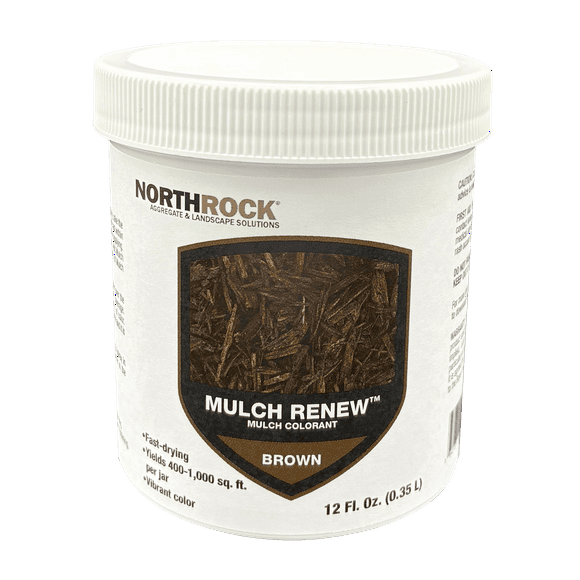 NorthRock Mulch Renew - Colorant for Mulch, Paint Discolored Mulch, Ideal for Landscaping, Garden Beds, Spray to Dye Mulch Beds (Brown)