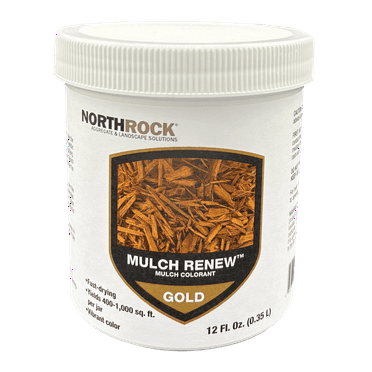 NorthRock Mulch Renew - Colorant for Mulch, Paint Discolored Mulch, Ideal for Landscaping, Garden Beds, Spray to Dye Mulch Beds (Gold)