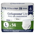 thumbnail image 1 of NorthShore GoSupreme Lite Incontinence Underwear, 6-Hour Pullup Style, Large, 14 Count Bag, White, 36-48 inches, Unisex Adult Diapers, 1 of 6