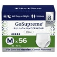 thumbnail image 1 of NorthShore GoSupreme Overnight Incontinence Underwear, 8-Hour Pullup Style, Medium, 56 Count Case, White, 30-40 inches, Unisex Adult Diapers, 1 of 8