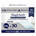 thumbnail image 1 of NorthShore MagicSorb Super-Absorbent Disposable Underpads, 36 x 48, Case/30 (5/6s), 1 of 7