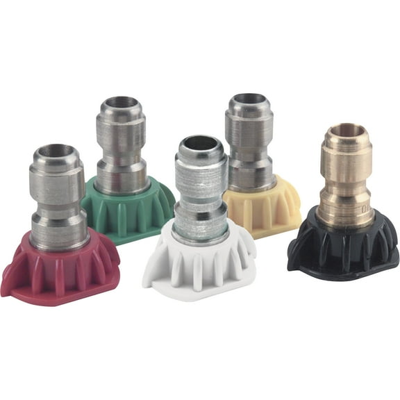 NorthStar 1/4in. Pressure Washer Quick-Couple Nozzle Set, 5-Pk., Size 3.5, SS