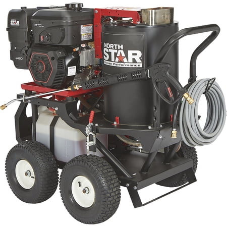 NorthStar Hot Water Pressure Washer with Wet Steam, 3000 PSI, 4 GPM, NorthStar Engine