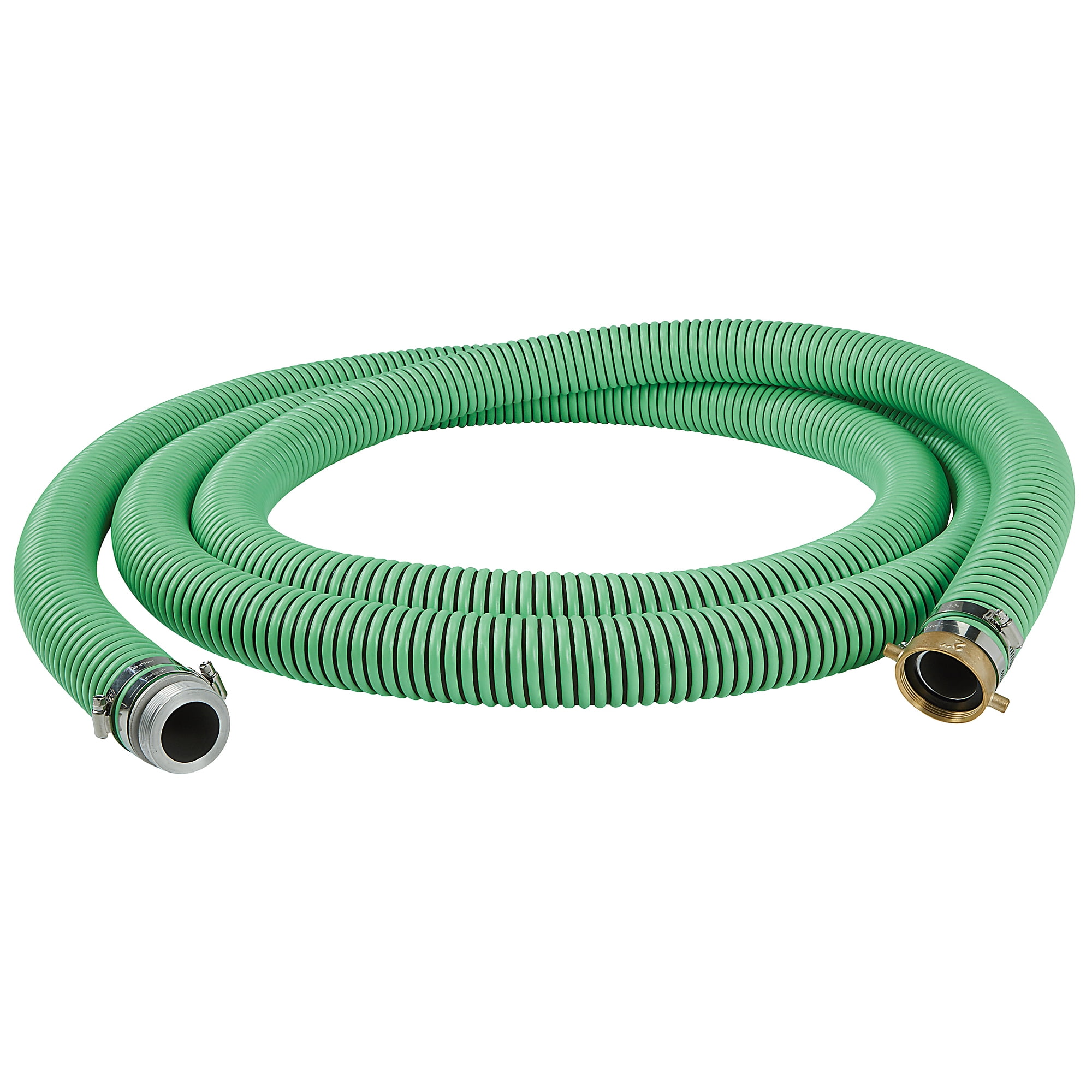 NorthStar Water Pump Suction Hose, 2in. x 20ft. Max. PSI 60, EPDM Rubber, Industrial-Grade Aluminum Couplings