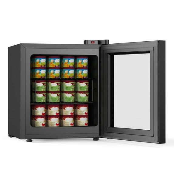 ADT 1.1 cu ft Upright Display Freezer with Glass Door for home use and POS