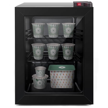 Northair 2.1 Cu Ft Countertop Display Glass Door Freezer with LED Light Perfect for Ice Cream at POS