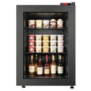 Northair 2.1 Cu Ft Countertop Display Glass Door Freezer with LED Light Perfect for Ice Cream at POS