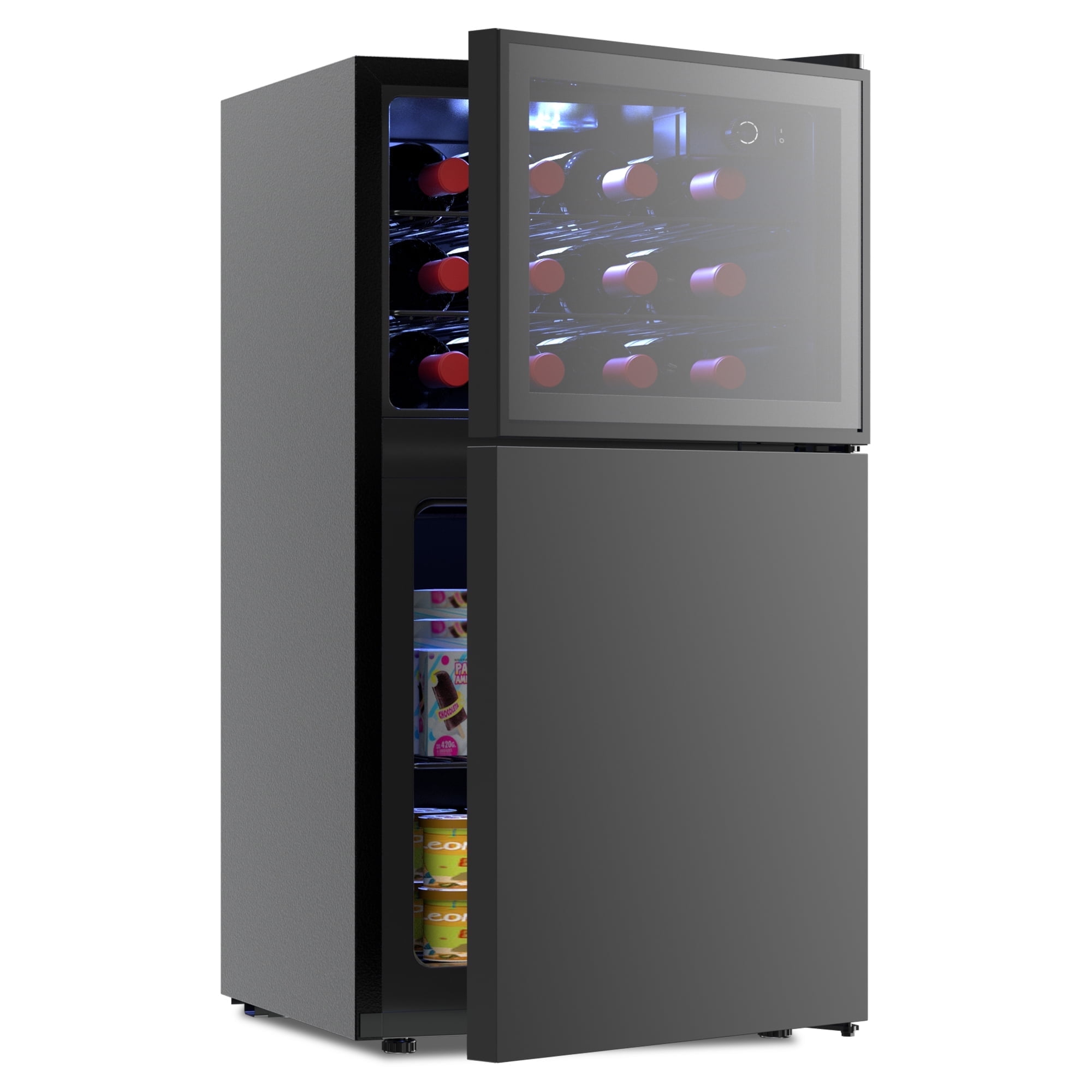 Fontaine wine 2個 SIMZLIFE 24 in. Dual Zone 21-Bottles and 88-Cans