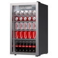 thumbnail image 1 of Northair Beverage Refrigerator Cooler 100 Can Mini Fridge Glass Door with 7 temp settings Glass Door Small Drink Dispenser Machine 32F- 61F, 1 of 7