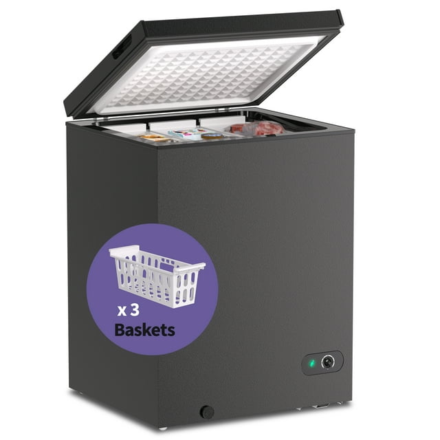 Northair 5.0 Cu Ft Chest Freezer with 3 Removable Baskets 7 Level