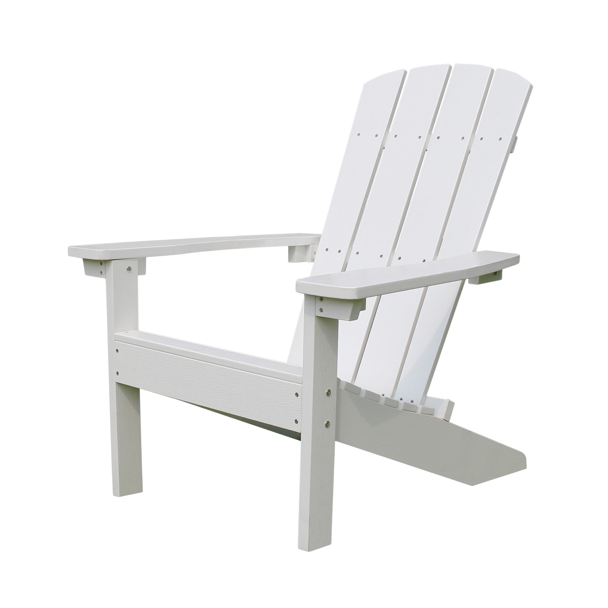 Lakeside White Faux Wood Adirondack Patio Chair