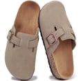 thumbnail image 1 of Northblanc Clogs for Women Soft Cork Footbed Suede Leather Mules Comfort Potato Shoes with Arch Support, 1 of 9