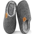 thumbnail image 1 of Northblanc Men's Fuzzy Scuff Slippers Comfy Winter Warm Indoor House Shoes Fur Lined, 1 of 9
