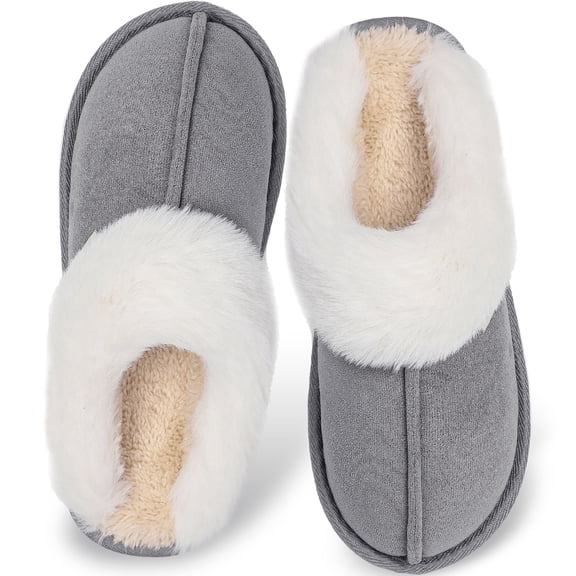 Northblanc Slippers for Women Comfortable Memory Foam Soft Fleece Lining Slip on House Shoes Indoor/Outdoor