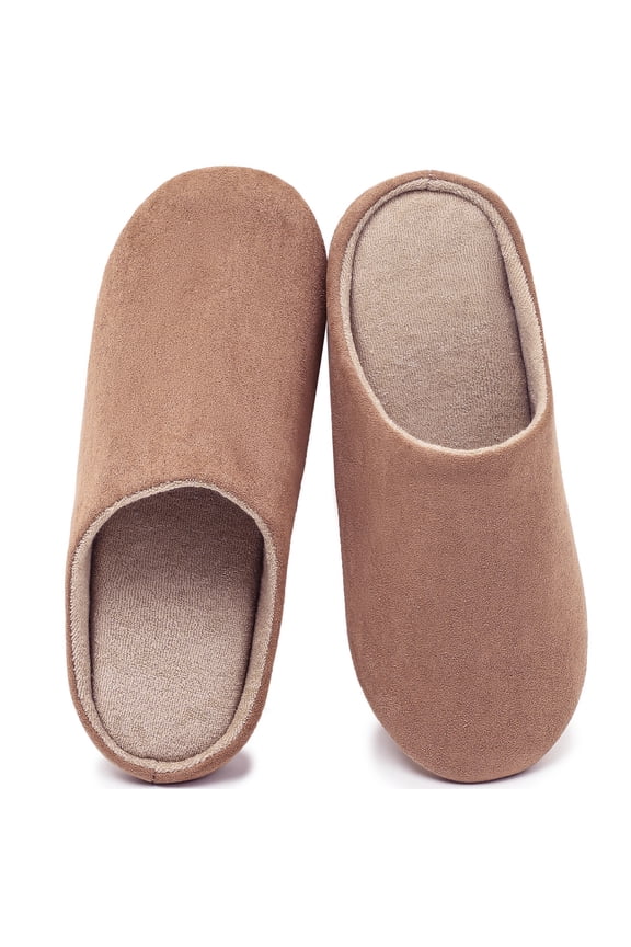 Women's Slippers Comfortable Silent Non Slip Suede Soft House Shoes Indoor Bedroom