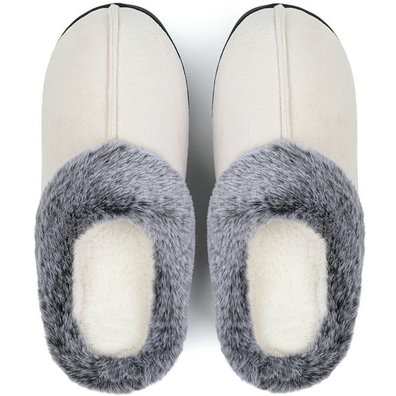 Northblanc Women's Fuzzy Memory Foam Slippers Fluffy Winter House Shoes Indoor and Outdoor