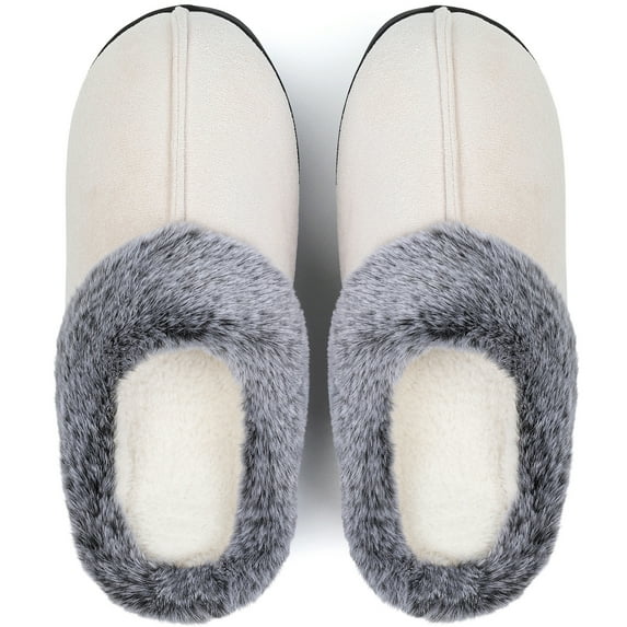 Northblanc Women's Fuzzy Memory Foam Slippers Fluffy Winter House Shoes Indoor and Outdoor