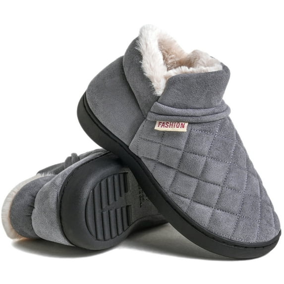 Northblanc Womens Slippers Comfort Moccasin Foam Slipper Closed Back Fur Lined Warm House Shoes