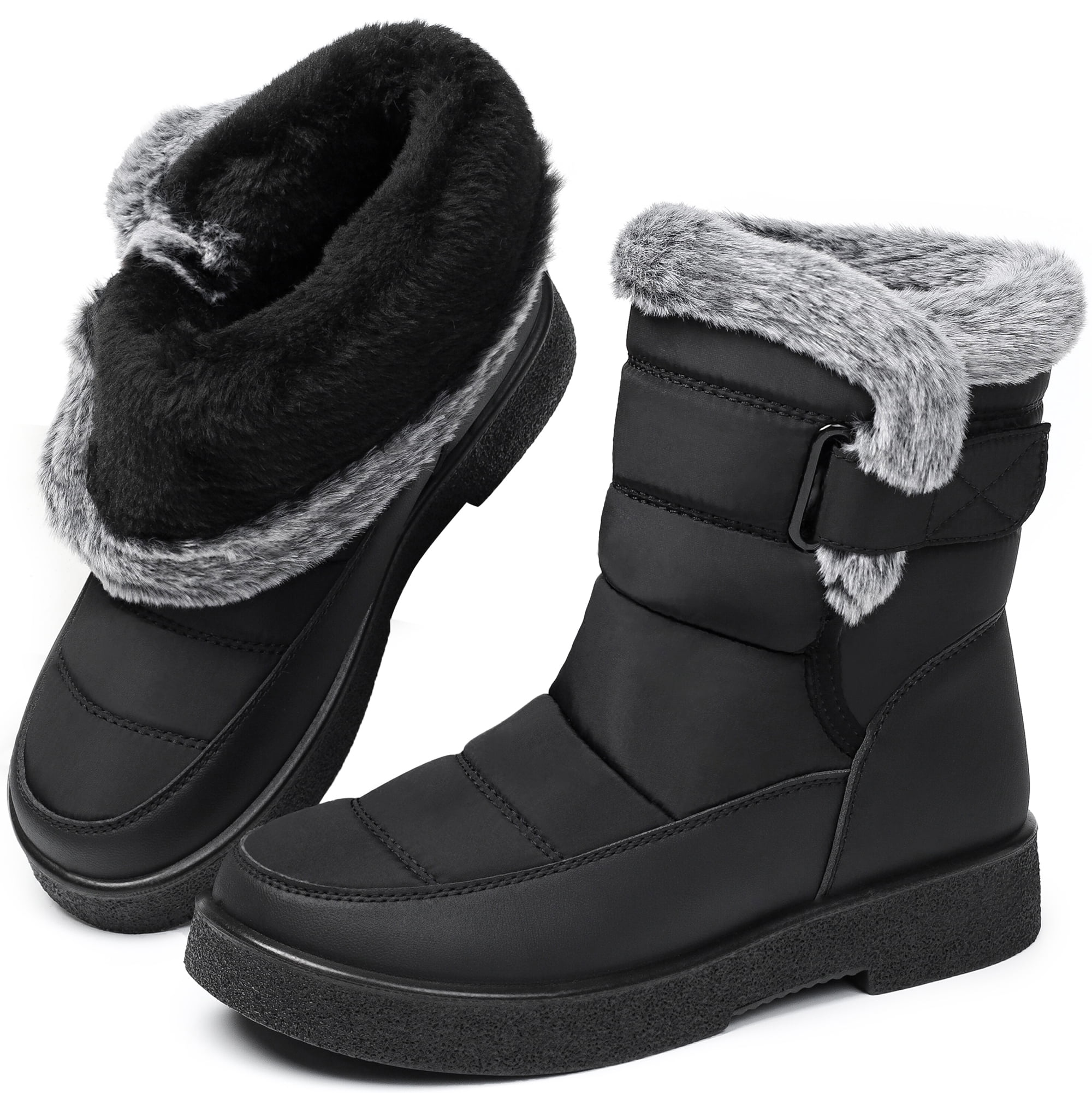 Northblanc Womens Snow Boots Waterproof Fur Lined Warm Booties ...