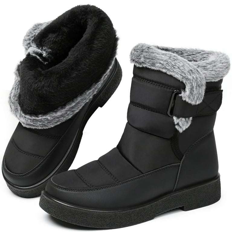 Northblanc Womens Snow Boots Winter Shoes with Comfortable Fur